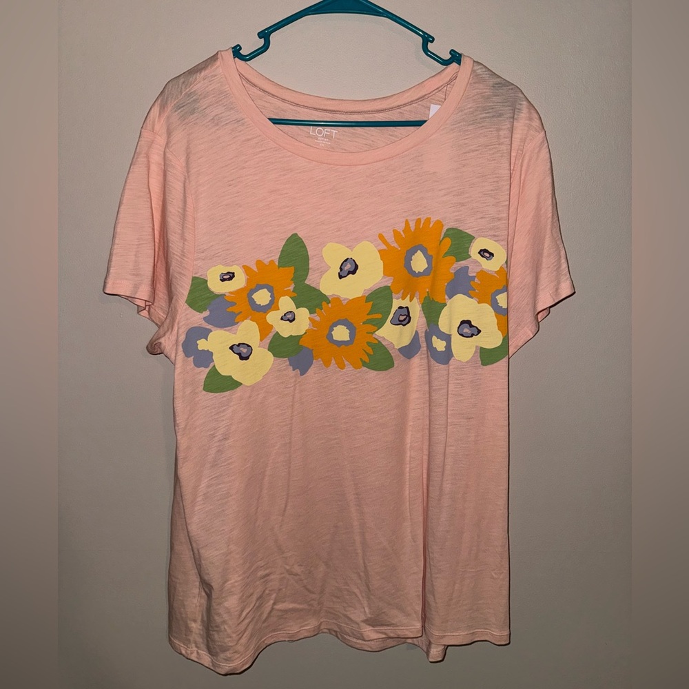 Loft sheer short sleeve tee NWT SZ xxl